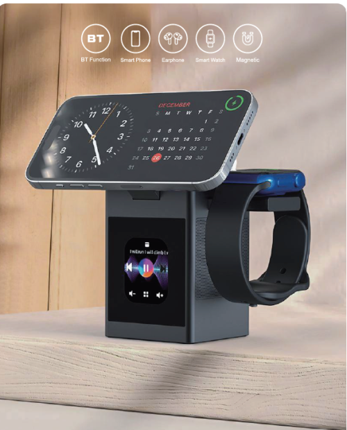 Multifunction Touchable Screen Wireless Charger